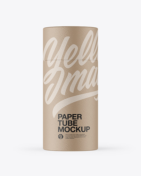 Textured Paper Tube Mockup PSD #2