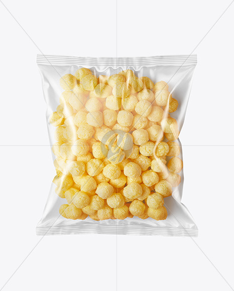 Download Plastic Bag With Corn Balls Mockup In Bag Sack Mockups On Yellow Images Object Mockups