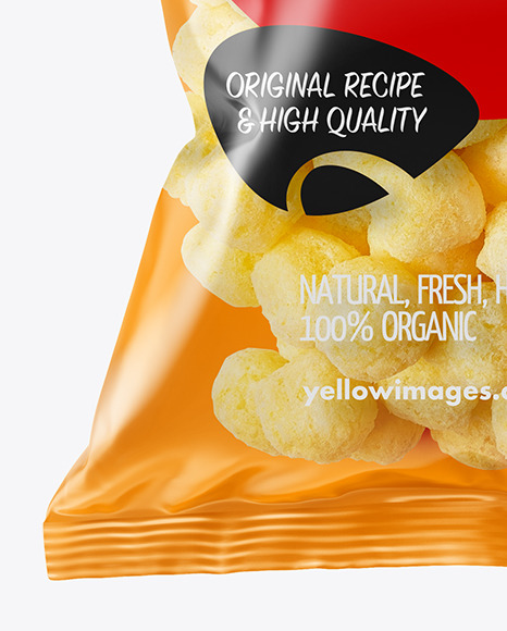 Plastic Bag With Corn Balls Mockup PSD #1