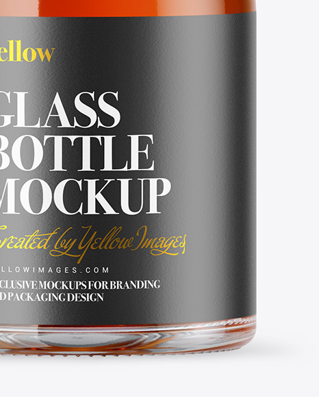 Clear Glass Cognac Bottle Mockup PSD #7