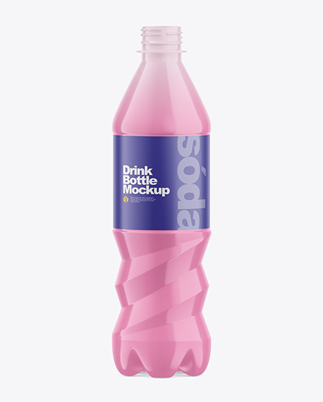 500ml Glossy Plastic Drink Bottle Mockup PSD #2