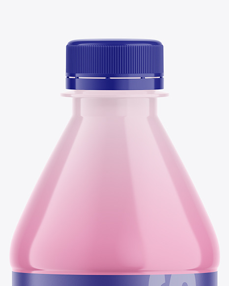 500ml Glossy Plastic Drink Bottle Mockup PSD #1