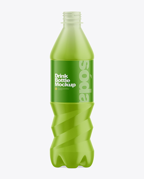 500ml Matte Plastic Drink Bottle Mockup PSD #2