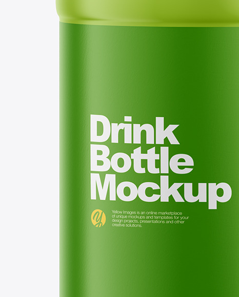 500ml Matte Plastic Drink Bottle Mockup PSD #5