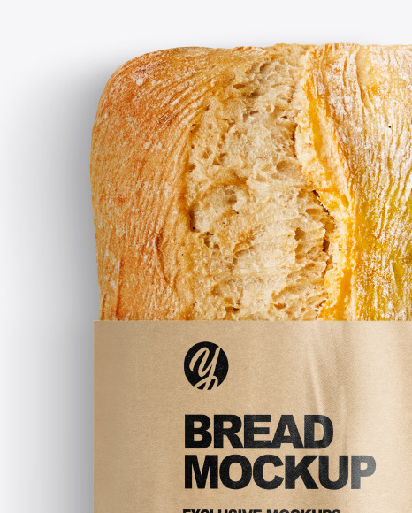 Bread with Label Mockup PSD #2