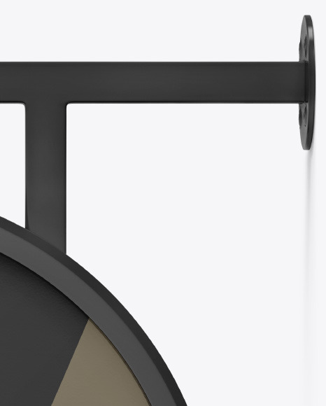 Plastic Round Signboard Mockup PSD #2