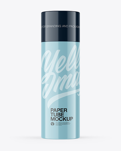 Glossy Paper Tube Mockup
