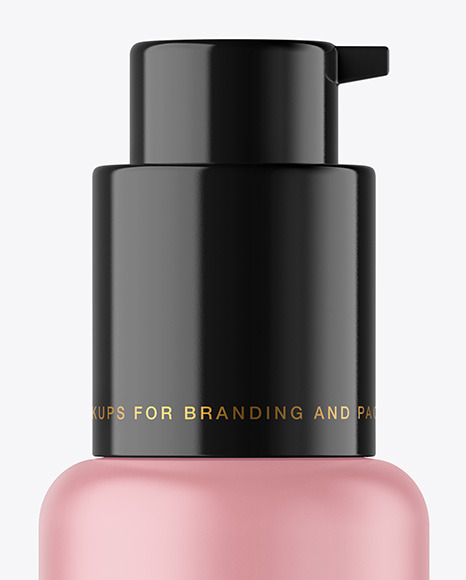 Frosted Glass Cosmetic Bottle with Pump PSD #3