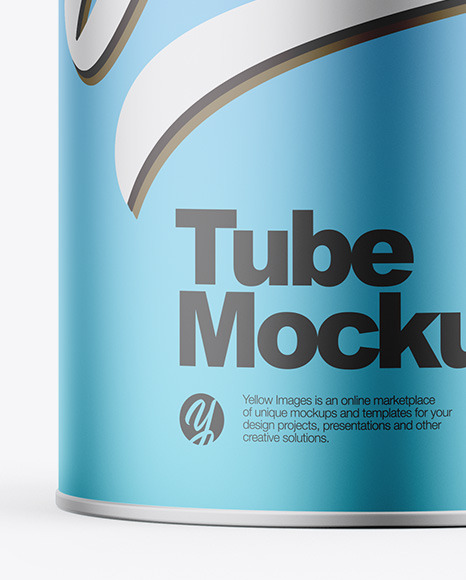 Matte Metallic Tube Mockup PSD #1