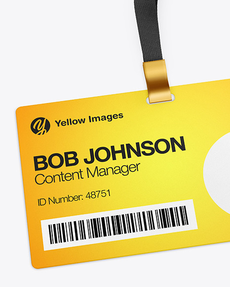 Horizontal ID Card Mockup PSD #1