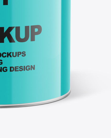 Glossy Paint Can Mockup PSD #1