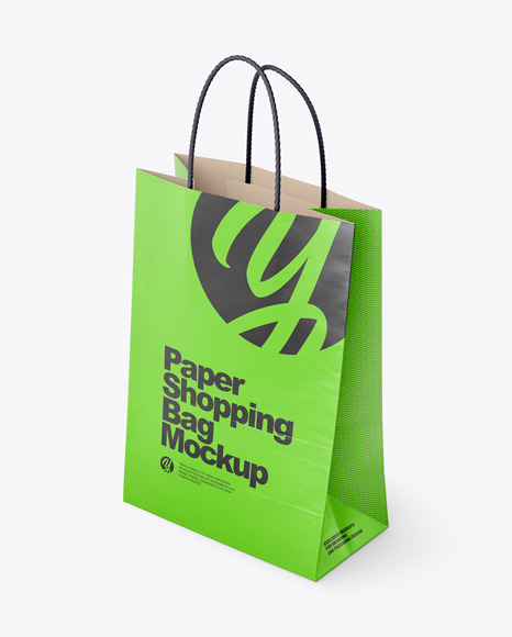 Matte Paper Shopping Bag Mockup   Half Side View PSD #2