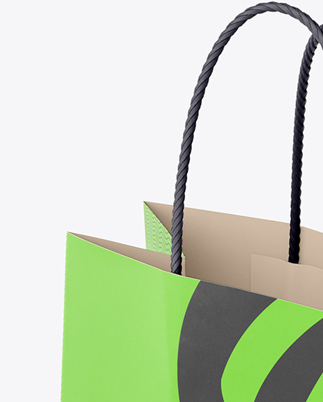 Matte Paper Shopping Bag Mockup   Half Side View PSD #4