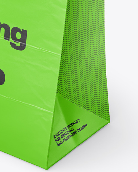 Matte Paper Shopping Bag Mockup   Half Side View PSD #7