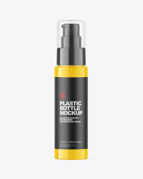 Glossy Plastic Sanitizer Bottle Mockup PSD #2