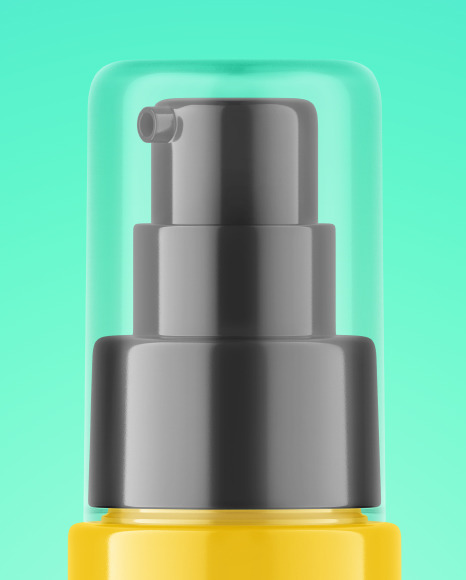 Glossy Plastic Sanitizer Bottle Mockup PSD #6