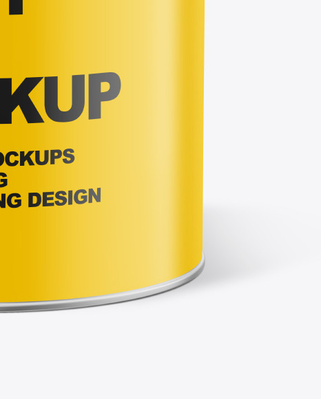 Matte Paint Can Mockup PSD #1