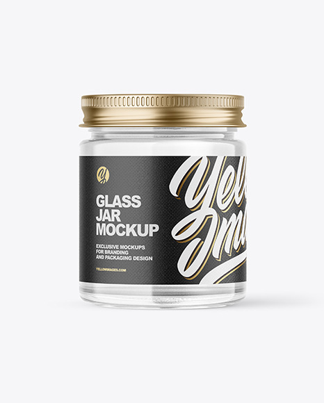 Clear Glass Jar Mockup PSD #2