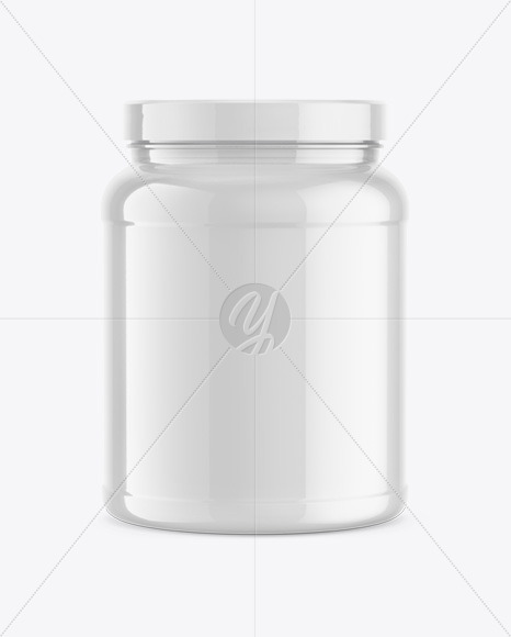 Clear Protein Jar Mockup PSD #1