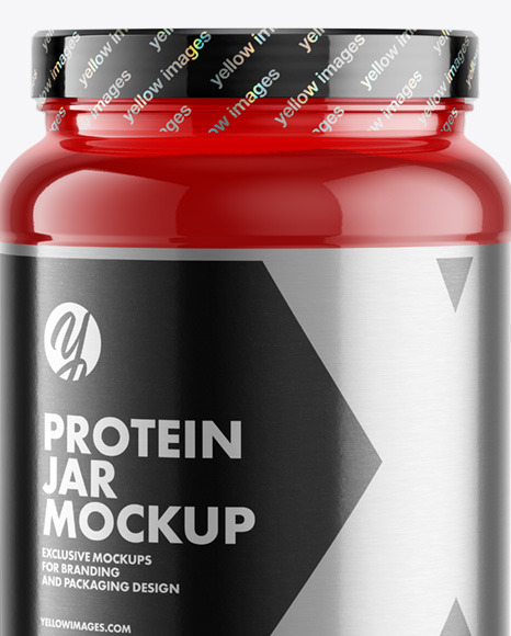 Clear Protein Jar Mockup PSD #5