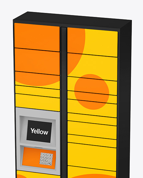Pick Up Locker Mockup PSD #2