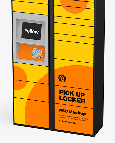Pick Up Locker Mockup PSD #1