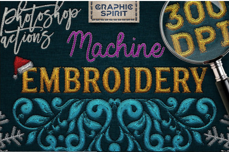 Machine Embroidery Photoshop Actions