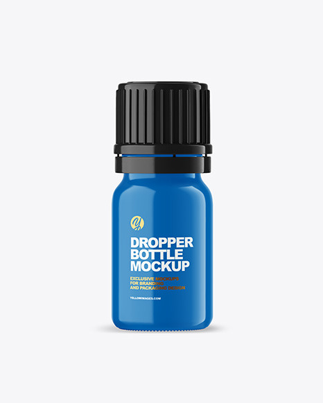 Glossy Dropper Bottle Mockup