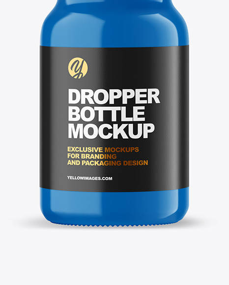 Glossy Dropper Bottle Mockup PSD #6