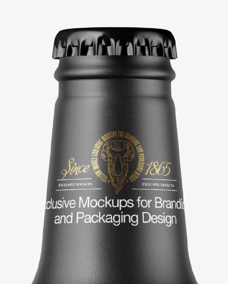 Ceramic Beer Bottle Mockup PSD #1