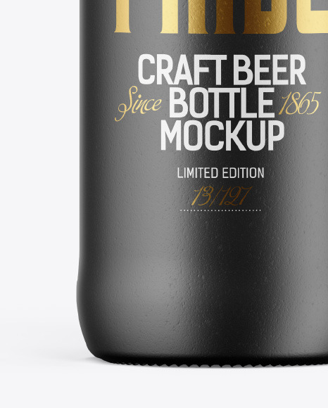 Ceramic Beer Bottle Mockup PSD #6