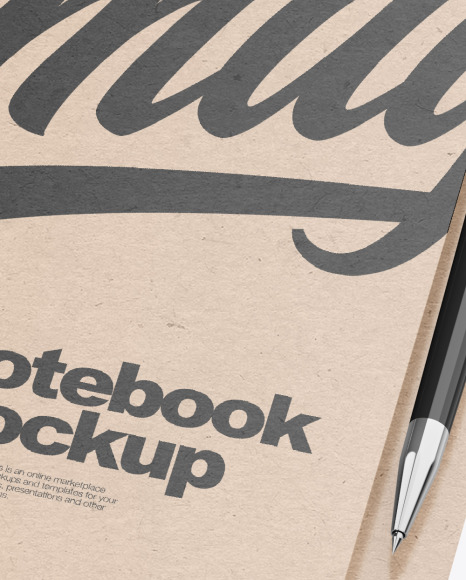 Kraft Paper Notebook Mockup PSD #1