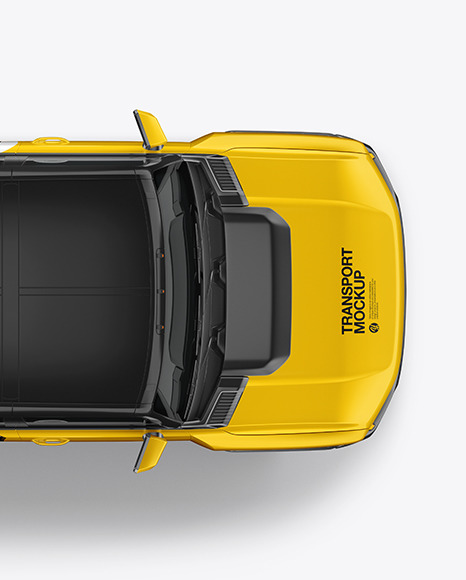 Electric Pickup Truck Mockup - Top View