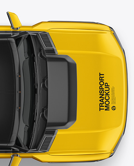 Electric Pickup Truck Mockup   Top View PSD #6