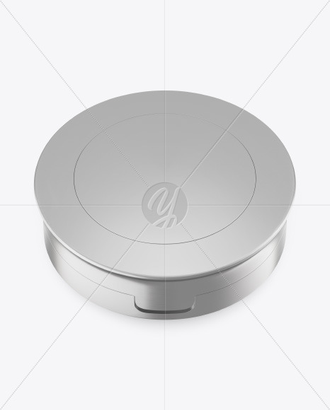 Download Metallic Compact Powder Mockup in Packaging Mockups on Yellow Images Object Mockups