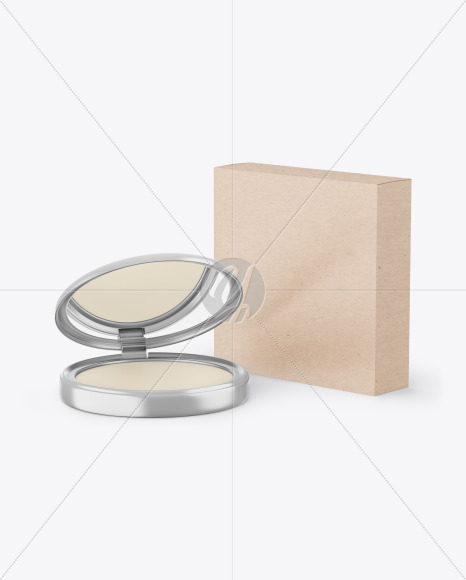 Download Matte Compact Powder Mockup In Packaging Mockups On Yellow Images Object Mockups