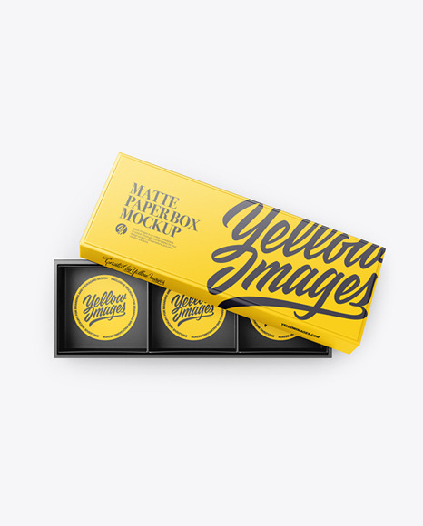 Download Opened Paper Box Mockup In Box Mockups On Yellow Images Object Mockups