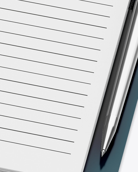 Notebook With Metal Writing Pen Mockup PSD #2