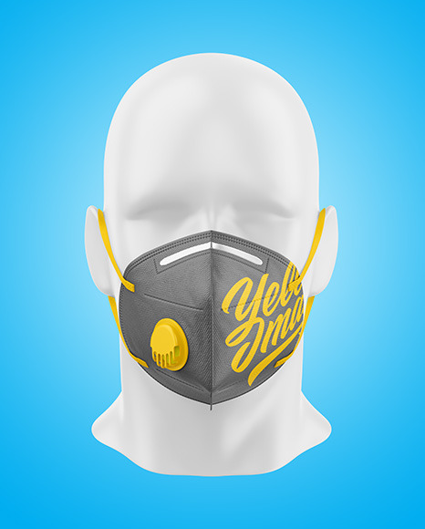 Download Protective Face Mask Mockup In Apparel Mockups On Yellow Images Object Mockups