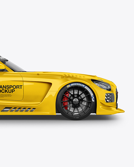Sport Car Mockup - Side View