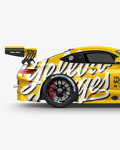 Sport Car Mockup   Side View PSD #2