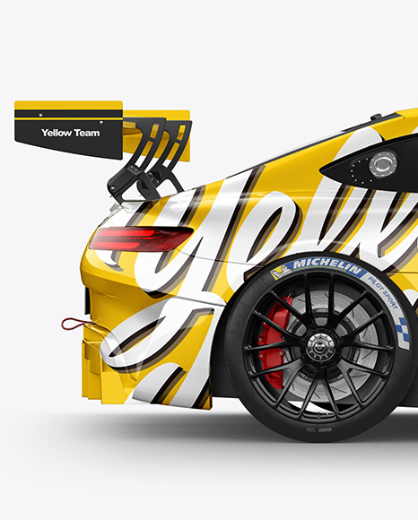 Sport Car Mockup   Side View PSD #1