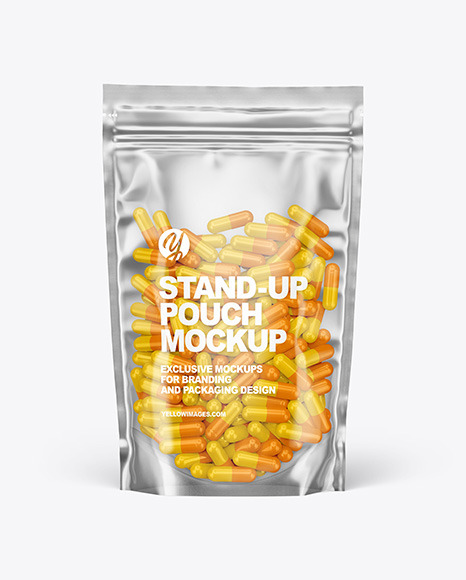 Clear Plastic Pouch w  Pills Mockup PSD #2