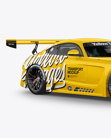 Sport Car Mockup   Half Side View PSD #2