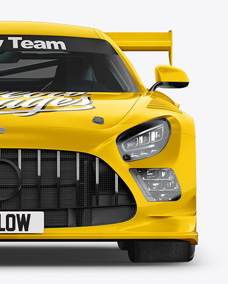 Sport Car Mockup   Front View PSD #2