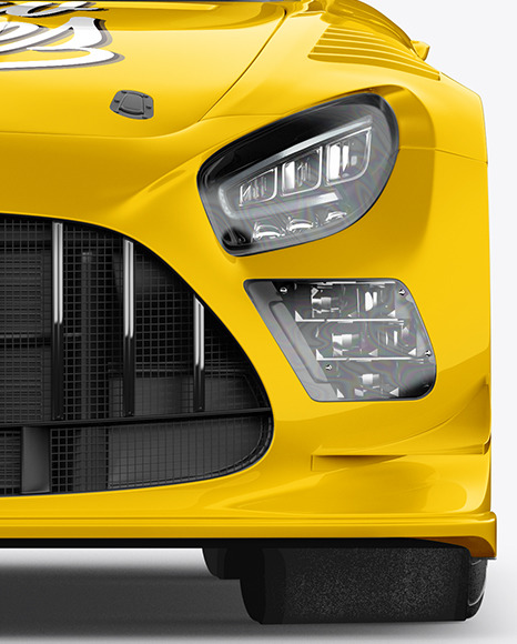 Sport Car Mockup   Front View PSD #1