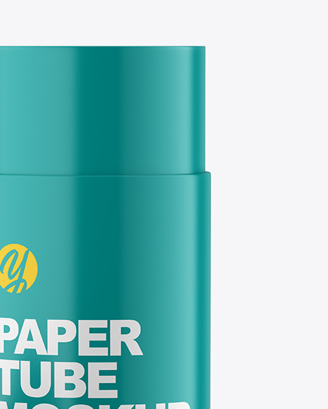 Opened Matte Paper Tube Mockup PSD #1