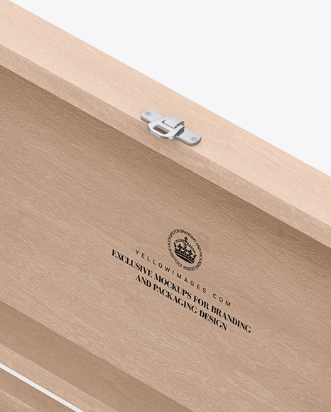 Wooden Box W  Matte Bottles Mockup PSD #6
