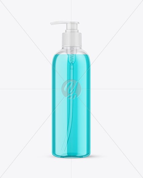 Download Clear Plastic Bottle W Pump Mockup In Bottle Mockups On Yellow Images Object Mockups