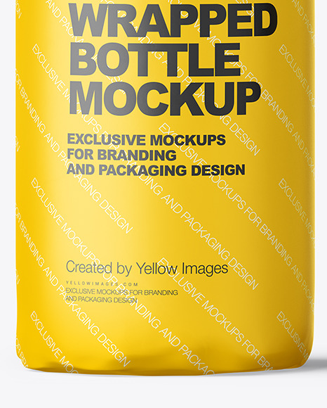 Glass Oil Bottle With Paper Wrapping Packaging Mockup PSD #6